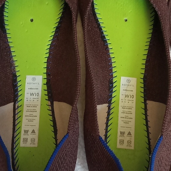 Rothys size 10 round toe Truffle Python - Picture 9 of 11